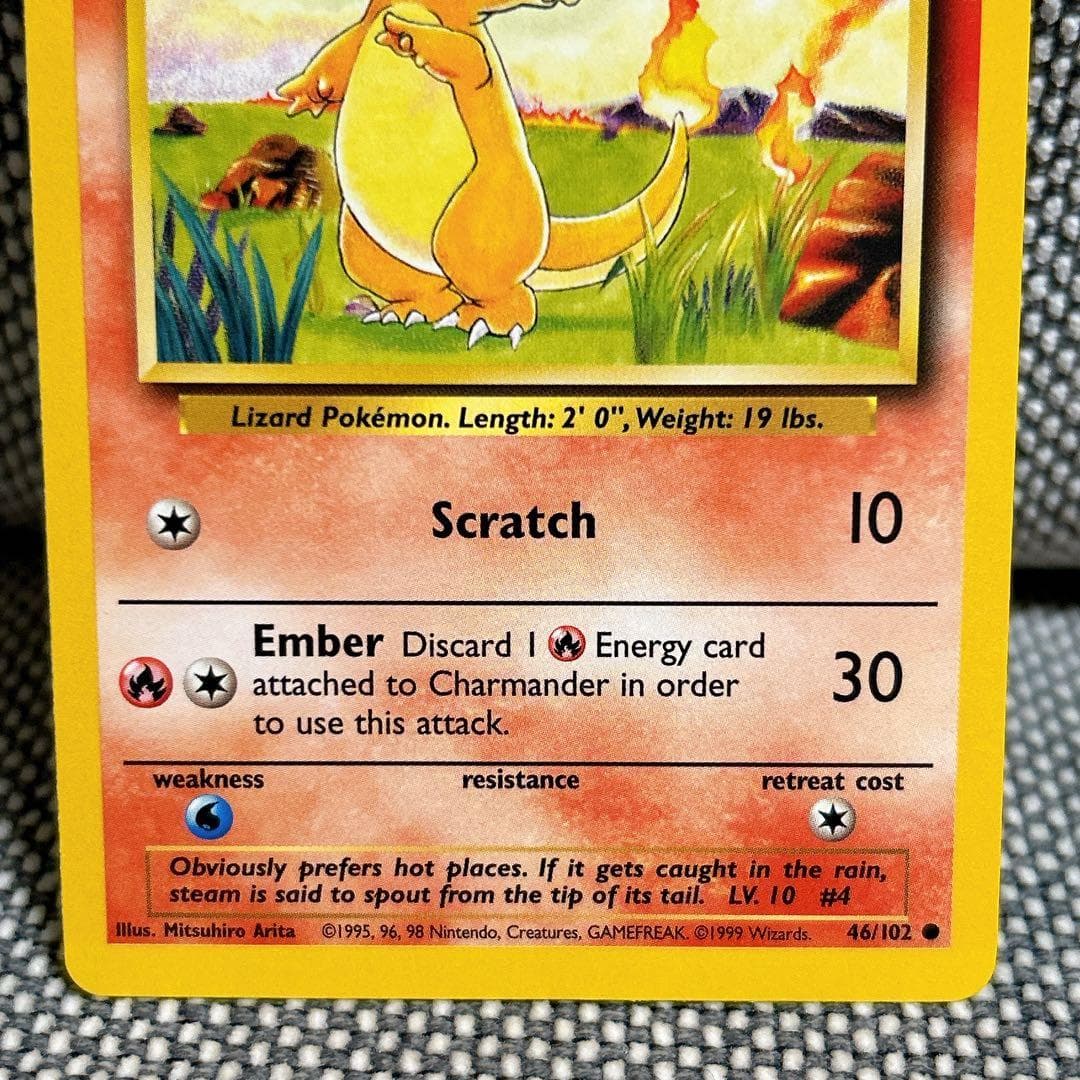 ポケモンカード 英語版 ヒトカゲ 初期 旧裏面 46/102 — image 3