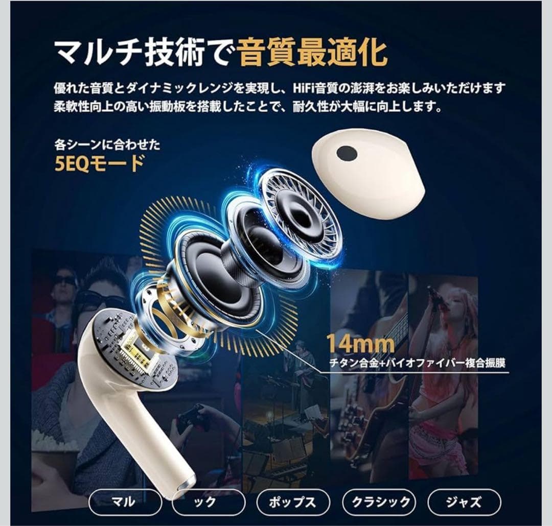 ワイヤレスイヤホン ノイズキャンセリング AirPods Pro第2世代互換品 — image 5