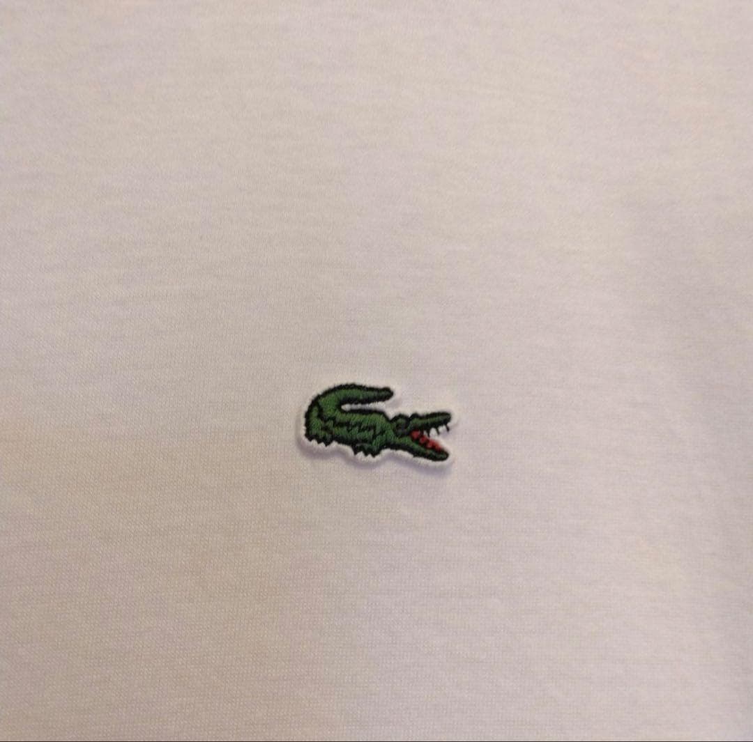 ラコステTシャツ ホワイト S （FR2） ワ二　刺繍 クルーネック — image 3