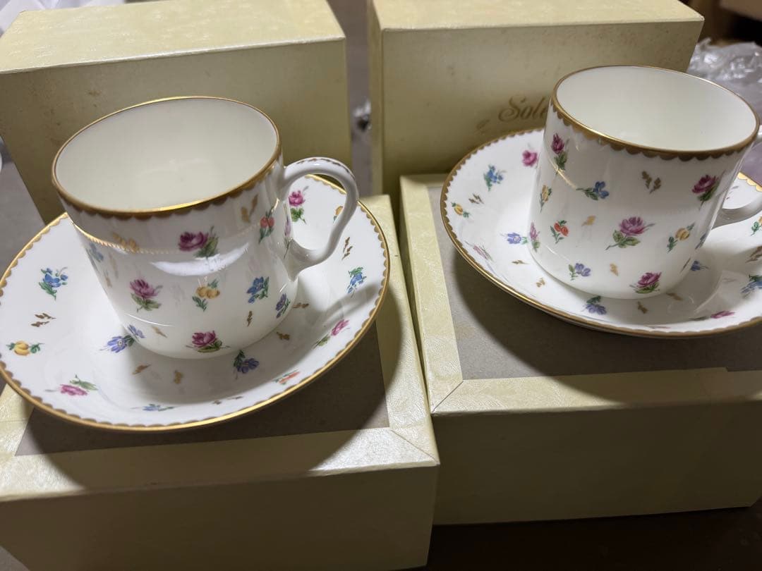 sango soleil コーヒーカップソーサー 花柄 2客 — image 1